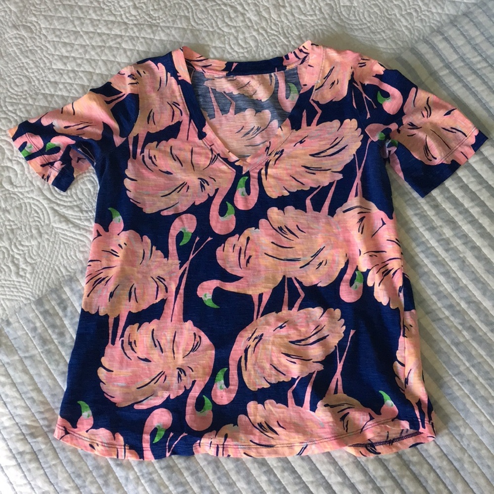 Lilly size S flamingo blouse 💙💕